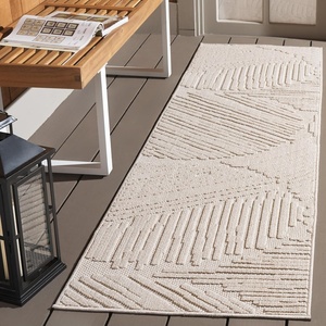 image:imageSAFAVIEH Washable Rug Outdoor Global Collection  53 x 76 Light Beige amp Ivory NonShedding amp Easy to Clean Ideal for Patio Backyard Mudroom GLB232BLight BeigeIvory