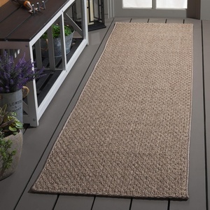 image:imageSAFAVIEH Washable Rug Outdoor Sisal AllWeather Collection  5 x 76 Beige NonShedding amp Easy to Clean Ideal for Patio Backyard Mudroom SAW460CBrown