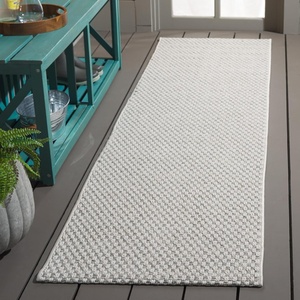 image:imageSAFAVIEH Washable Rug Outdoor Sisal AllWeather Collection  5 x 76 Beige NonShedding amp Easy to Clean Ideal for Patio Backyard Mudroom SAW460CLight GreyIvory