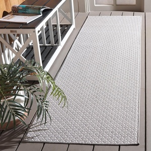 image:imageSAFAVIEH Washable Rug Outdoor Terrace Collection  53 x 76 Black amp White NonShedding amp Easy to Clean Ideal for Patio Backyard Mudroom TER804ZGreyIvory