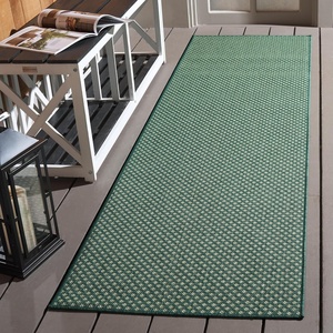 image:imageSAFAVIEH Washable Rug Outdoor Terrace Collection  53 x 76 Green amp Ivory NonShedding amp Easy to Clean Ideal for Patio Backyard Mudroom TER810YGreenIvory