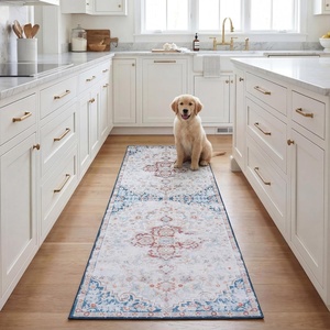 image:imageSAFAVIEH Washable Rug Tucson Collection  8 x 10 Beige amp Rust Slip Resistant amp Easy to Clean Ideal for Living Room Bedroom Dining Space TSN117BBeigeRust