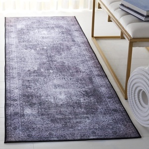 image:imageSAFAVIEH Washable Rug Tucson Collection  8 x 10 Green amp Green Slip Resistant amp Easy to Clean Ideal for Living Room Bedroom Dining Space TSN190XBlackGrey