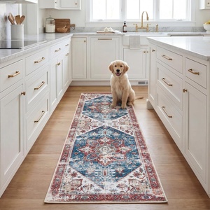 image:imageSAFAVIEH Washable Rug Tucson Collection  8 x 10 Sage amp Ivory Slip Resistant amp Easy to Clean Ideal for Living Room Bedroom Dining Space TSN102WBlueRed