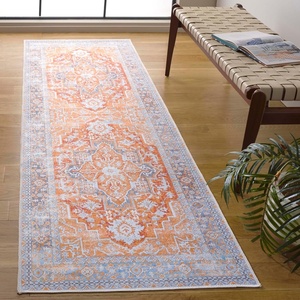 image:imageSafavieh Washable Rug Arizona Collection  8 x 10 Rust amp Grey Slip Resistant amp Easy to Clean Ideal for Living Room Bedroom Home Office Dining Space ARZ223QRustGrey