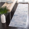 image:imageSAFAVIEH Amelia Collection Area Rug  8 Round Ivory amp Steel Blue NonShedding amp Easy to Clean Ideal for Living Room Bedroom Dining Space ALA700DIvoryBlue