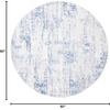 image:imageSAFAVIEH Amelia Collection Area Rug  8 Round Ivory amp Steel Blue NonShedding amp Easy to Clean Ideal for Living Room Bedroom Dining Space ALA700DIvoryBlue