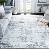 image:imageSAFAVIEH Amelia Collection Area Rug  8 Round Ivory amp Steel Blue NonShedding amp Easy to Clean Ideal for Living Room Bedroom Dining Space ALA700DIvoryGrey
