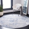 image:imageSAFAVIEH Amelia Collection Area Rug  8 Round Ivory amp Steel Blue NonShedding amp Easy to Clean Ideal for Living Room Bedroom Dining Space ALA700DIvoryBlue