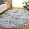image:imageSAFAVIEH Amelia Collection Area Rug  8 Round Ivory amp Steel Blue NonShedding amp Easy to Clean Ideal for Living Room Bedroom Dining Space ALA700DIvoryGrey