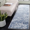 image:imageSAFAVIEH Amelia Collection Area Rug  8 Round Ivory amp Steel Blue NonShedding amp Easy to Clean Ideal for Living Room Bedroom Dining Space ALA700DIvorySteel Blue