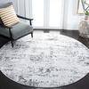 image:imageSAFAVIEH Amelia Collection Area Rug  8 Round Ivory amp Steel Blue NonShedding amp Easy to Clean Ideal for Living Room Bedroom Dining Space ALA700DIvoryGrey