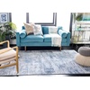image:imageSAFAVIEH Amelia Collection Area Rug  8 Round Ivory amp Steel Blue NonShedding amp Easy to Clean Ideal for Living Room Bedroom Dining Space ALA700DIvoryBlue