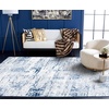 image:imageSAFAVIEH Amelia Collection Area Rug  8 Round Ivory amp Steel Blue NonShedding amp Easy to Clean Ideal for Living Room Bedroom Dining Space ALA700DIvoryNavy