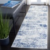 image:imageSAFAVIEH Amelia Collection Area Rug  8 Round Ivory amp Steel Blue NonShedding amp Easy to Clean Ideal for Living Room Bedroom Dining Space ALA700DIvoryNavy