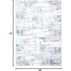 image:imageSAFAVIEH Amelia Collection Area Rug  8 Round Ivory amp Steel Blue NonShedding amp Easy to Clean Ideal for Living Room Bedroom Dining Space ALA700DIvoryBlue