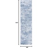 image:imageSAFAVIEH Amelia Collection Area Rug  8 Round Ivory amp Steel Blue NonShedding amp Easy to Clean Ideal for Living Room Bedroom Dining Space ALA700DIvorySteel Blue