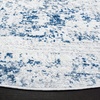 image:imageSAFAVIEH Amelia Collection Area Rug  8 Round Ivory amp Steel Blue NonShedding amp Easy to Clean Ideal for Living Room Bedroom Dining Space ALA700DIvoryNavy
