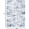 image:imageSAFAVIEH Amelia Collection Area Rug  8 Round Ivory amp Steel Blue NonShedding amp Easy to Clean Ideal for Living Room Bedroom Dining Space ALA700DIvoryNavy