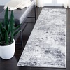 image:imageSAFAVIEH Amelia Collection Runner  22 x 8 Charcoal amp Ivory Modern Abstract Design NonShedding amp Easy Care Ideal for The Living Room Dining Bedroom ALA705HGreyIvory