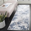 image:imageSAFAVIEH Amelia Collection Runner  22 x 8 Charcoal amp Ivory Modern Abstract Design NonShedding amp Easy Care Ideal for The Living Room Dining Bedroom ALA705HDark BlueGrey