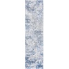 image:imageSAFAVIEH Amelia Collection Runner  22 x 8 Charcoal amp Ivory Modern Abstract Design NonShedding amp Easy Care Ideal for The Living Room Dining Bedroom ALA705HGreyBlue