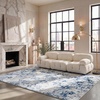 image:imageSAFAVIEH Amelia Collection Runner  22 x 8 Charcoal amp Ivory Modern Abstract Design NonShedding amp Easy Care Ideal for The Living Room Dining Bedroom ALA705HNavyGrey
