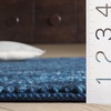 image:imageSAFAVIEH Area Rug 5x8  Natura Collection  Beige amp Ivory Handmade Wool Blend Textured Design Ideal for Living Room Bedroom Dining Space NAT425BNavyBlue