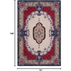 image:imageSAFAVIEH Area Rug 8x10  Bellagio Collection  Large  Blue amp Pink Handmade Wool Medallion Design Ideal for Living Room Bedroom Office Dining Space BLG535MIvoryPink