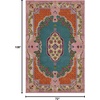 image:imageSAFAVIEH Area Rug 8x10  Bellagio Collection  Large  Blue amp Pink Handmade Wool Medallion Design Ideal for Living Room Bedroom Office Dining Space BLG535MBluePink