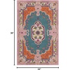 image:imageSAFAVIEH Area Rug 8x10  Bellagio Collection  Large  Blue amp Pink Handmade Wool Medallion Design Ideal for Living Room Bedroom Office Dining Space BLG535MBluePink