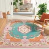 image:imageSAFAVIEH Area Rug 8x10  Bellagio Collection  Large  Blue amp Pink Handmade Wool Medallion Design Ideal for Living Room Bedroom Office Dining Space BLG535MBluePink