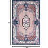 image:imageSAFAVIEH Area Rug 8x10  Bellagio Collection  Large  Blue amp Pink Handmade Wool Medallion Design Ideal for Living Room Bedroom Office Dining Space BLG535MPinkIvory
