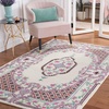 image:imageSAFAVIEH Area Rug 8x10  Bellagio Collection  Large  Blue amp Pink Handmade Wool Medallion Design Ideal for Living Room Bedroom Office Dining Space BLG535MIvory