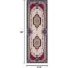 image:imageSAFAVIEH Area Rug 8x10  Bellagio Collection  Large  Blue amp Pink Handmade Wool Medallion Design Ideal for Living Room Bedroom Office Dining Space BLG535MIvoryPink