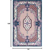 image:imageSAFAVIEH Area Rug 8x10  Bellagio Collection  Large  Blue amp Pink Handmade Wool Medallion Design Ideal for Living Room Bedroom Office Dining Space BLG535MPinkIvory