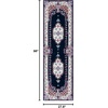 image:imageSAFAVIEH Area Rug 8x10  Bellagio Collection  Large  Blue amp Pink Handmade Wool Medallion Design Ideal for Living Room Bedroom Office Dining Space BLG535MNavyIvory