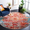 image:imageSAFAVIEH Bahia Collection Area Rug  55 x 77 Light Blue amp Red Boho Overdyed Design NonShedding amp Easy Care Machine Washable Ideal for High Traffic Areas in Living Room Bedroom BAH164JLight BlueRed