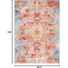 image:imageSAFAVIEH Bahia Collection Area Rug  55 x 77 Light Blue amp Red Boho Overdyed Design NonShedding amp Easy Care Machine Washable Ideal for High Traffic Areas in Living Room Bedroom BAH164JLight BlueRed