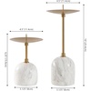 image:imageSAFAVIEH Home Collection  Hara Candle Holder Set of 2 White Marble Base with Gold Metal Stem Modern Decorative Accent RDC4042ASET2WhiteGold