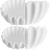 image:imageSAFAVIEH Home Collection  Leni Set of 2 Ruffle Decorative Bowls White Resin Accent Bowls Sculptural Tabletop Decor Modern Dining amp Display RDC4056ASET2White