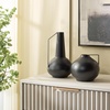 image:imageSAFAVIEH Home Collection  Reign Marble Vase Set of 2 Black amp Rust Decorative Stone Sculptures for Flowers and Candles RDC4024ASET2Black