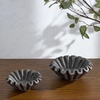 image:imageSAFAVIEH Home Collection  Soho Ruffle Bowl Set of 2 Charcoal Resin with Marble Finish Decorative Accent RDC4052BSET2Charcoal