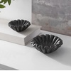 image:imageSAFAVIEH Home Collection  Soho Ruffle Bowl Set of 2 Charcoal Resin with Marble Finish Decorative Accent RDC4052BSET2Charcoal
