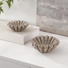 image:imageSAFAVIEH Home Collection  Soho Ruffle Bowl Set of 2 Charcoal Resin with Marble Finish Decorative Accent RDC4052BSET2Greige