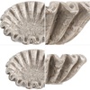image:imageSAFAVIEH Home Collection  Soho Ruffle Bowl Set of 2 Charcoal Resin with Marble Finish Decorative Accent RDC4052BSET2Greige