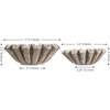 image:imageSAFAVIEH Home Collection  Soho Ruffle Bowl Set of 2 Charcoal Resin with Marble Finish Decorative Accent RDC4052BSET2Greige