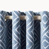 image:imageSAFAVIEH Home Collection Cecille Blue 52 x 96inch Single Panel Window Treatment Grommet Top Curtain