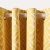 image:imageSAFAVIEH Home Collection Cecille Yellow 52 x 96inch Single Panel Window Treatment Grommet Top Curtain