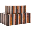 image:imageSAFAVIEH Home Collection Ina Black amp Brown Decor Box Set 2 Fully AssembledBlackBrown